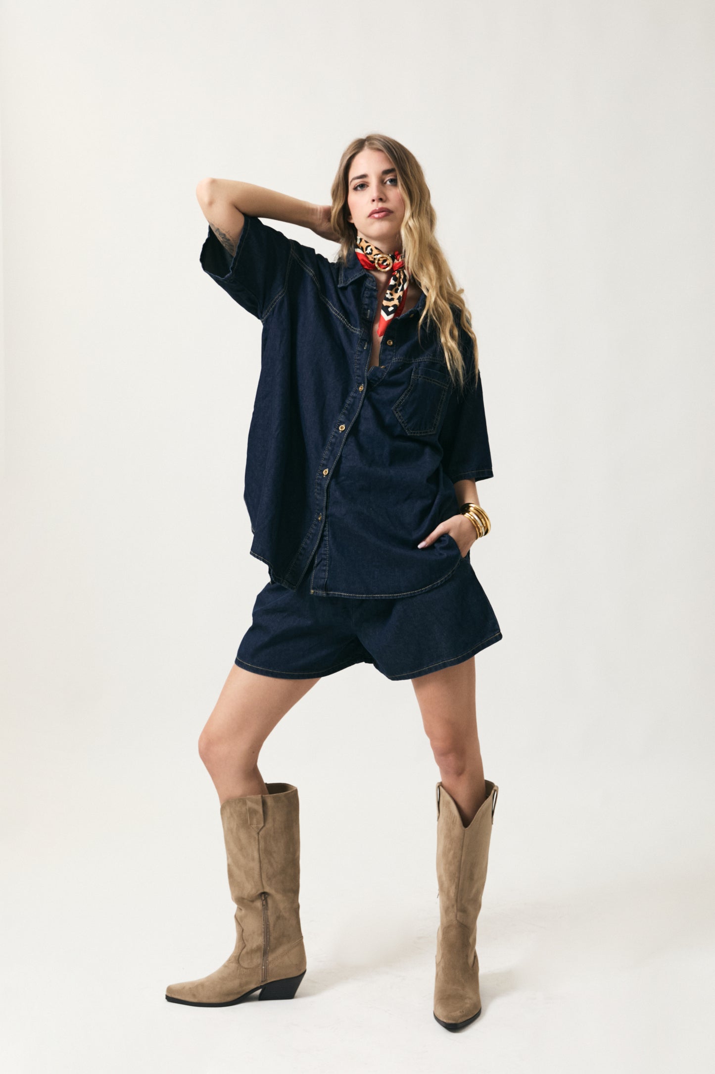 Completo denim leggero